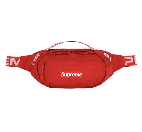 red supreme bag fake|shoulder fanny pack supreme.